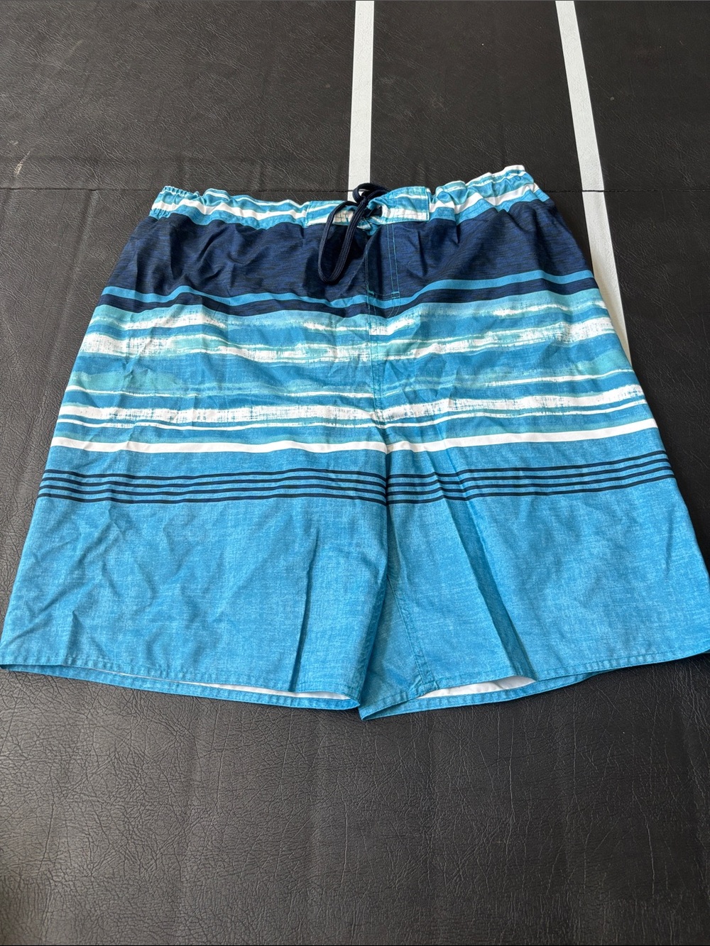 Laguna B Blue Striped Men's Swim Trunks